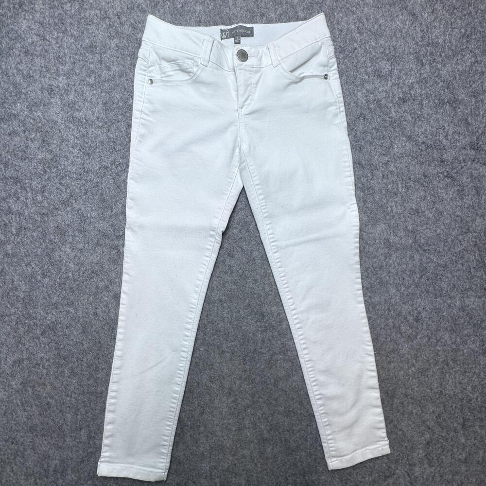 Wit & Wisdom Jeans Womens 2 White Skinny Crop Slim Stretch Denim Ankle Pants